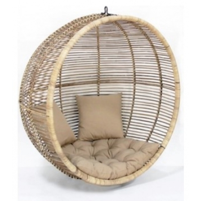 Rotan relax stoel rond (hangend en staand) Rotan relax stoel rond (hangend en staand)