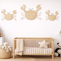 Rotan wanddecoratie Hermit SET 2